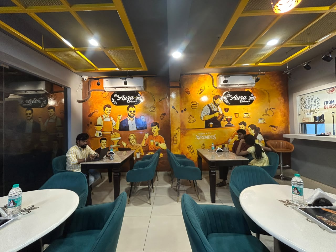 Comfortable seating at The Aura Corner